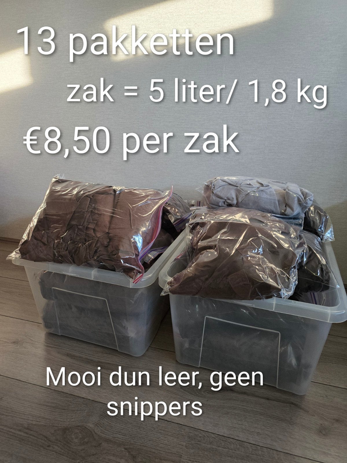Rest stukken bruin leer, voor bv patchwork (tas), Ophalen of Verzenden, Nieuw, Overige typen