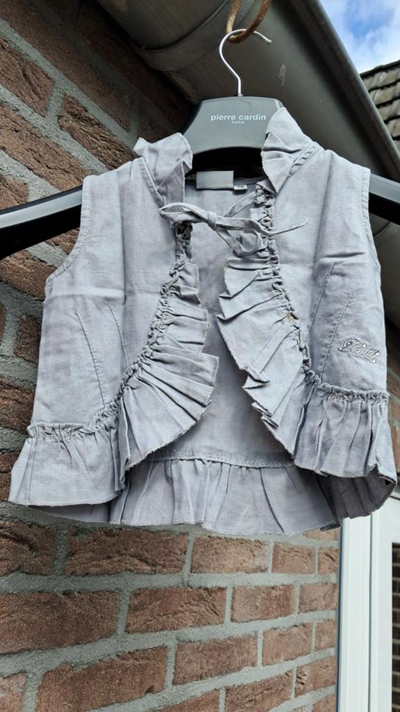Schattig linnen katoenen grijs gilet persival maat 104-110, Kinderen en Baby's, Kinderkleding | Maat 104, Persival, Meisje, Trui of Vest