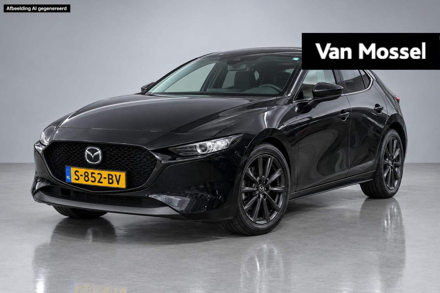 Mazda 3 2.0 e-SkyActiv-X M Hybrid 186 PK, Auto's, Voorwielaandrijving, Stof, Gebruikt, Zwart