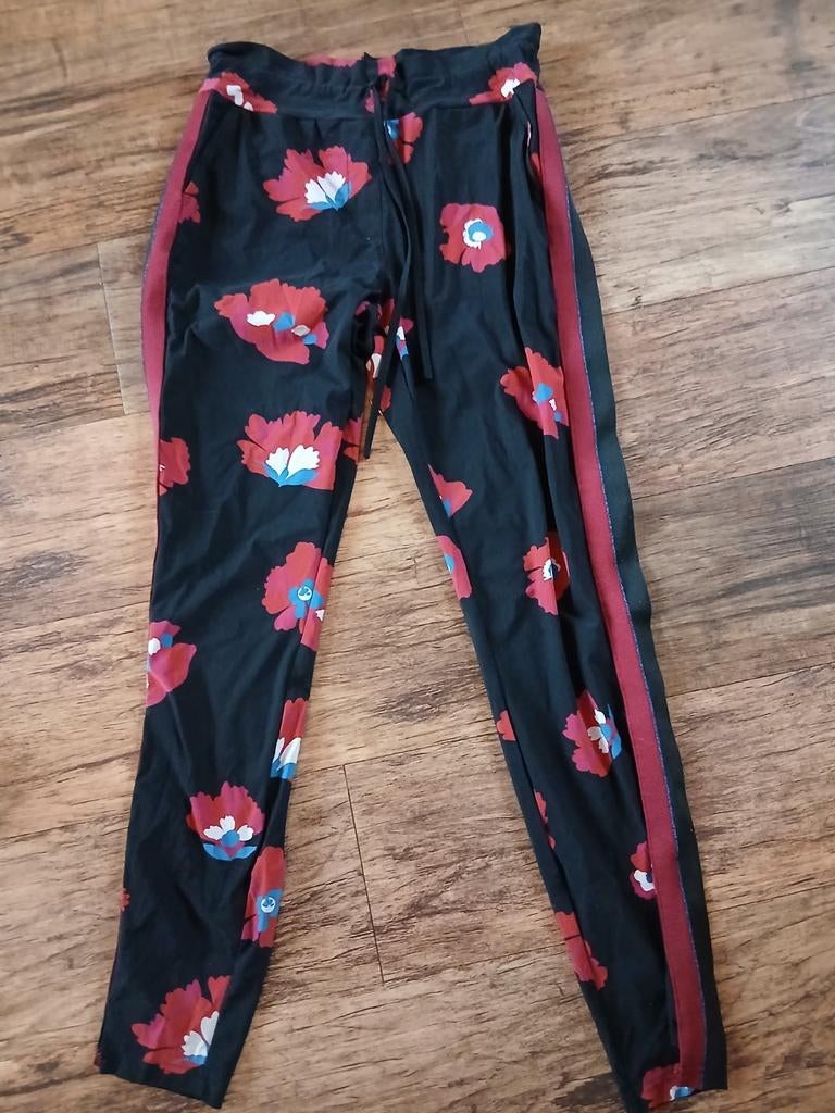 Studio Anneloes broek maat S met bloemenprint, Studio Anneloes, Zwart, Ophalen of Verzenden, Maat 36 (S)
