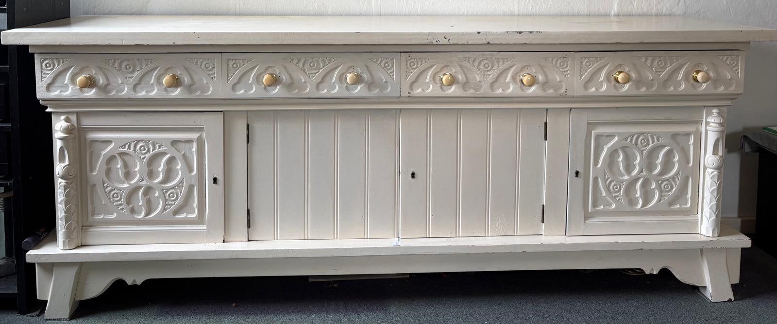 Gratis: Antiek ogend Vlaams/Gotisch dressoir – ca. 1910-1930, Ophalen