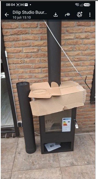 Nieuwe Verso Ina houtkachel 7 kW + complete aansluitset, Huis en Inrichting, Ophalen, Nieuw, Hout, Houtkachel
