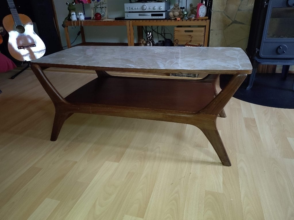 Vintage salontafel Louis Van Teeffelen, Ophalen, Minder dan 50 cm, Gebruikt, 50 tot 100 cm