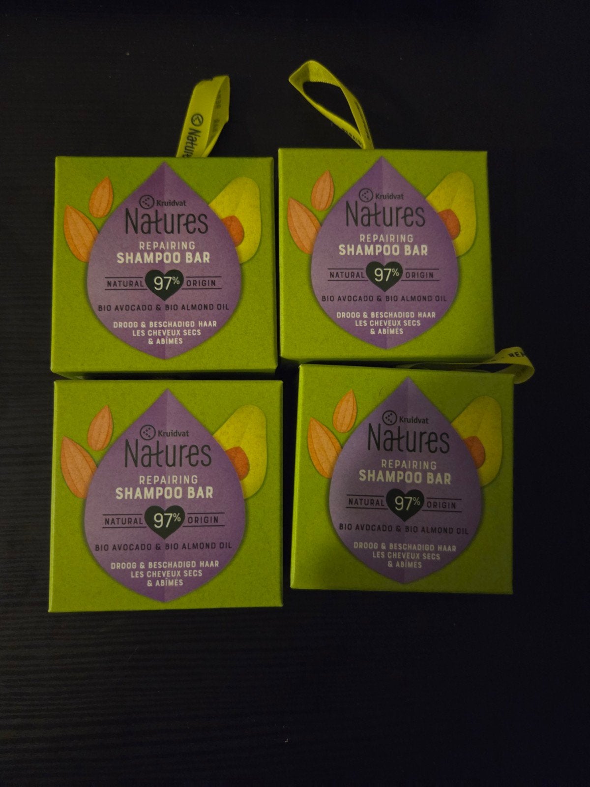4x Kruidvat Natures Repairing Shampoo Bar Avocado, Ophalen