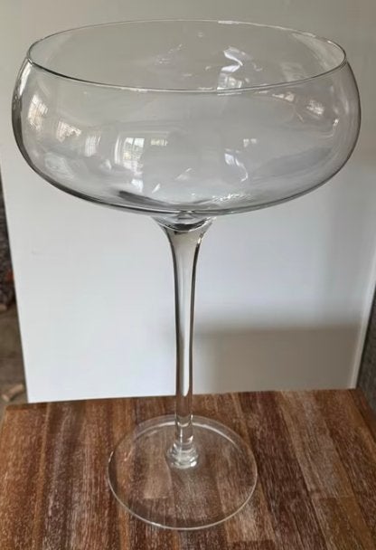 Groot champagne glas - decoratief voor een mooi bloemstuk, Ophalen, Nieuw, Modern, Wit