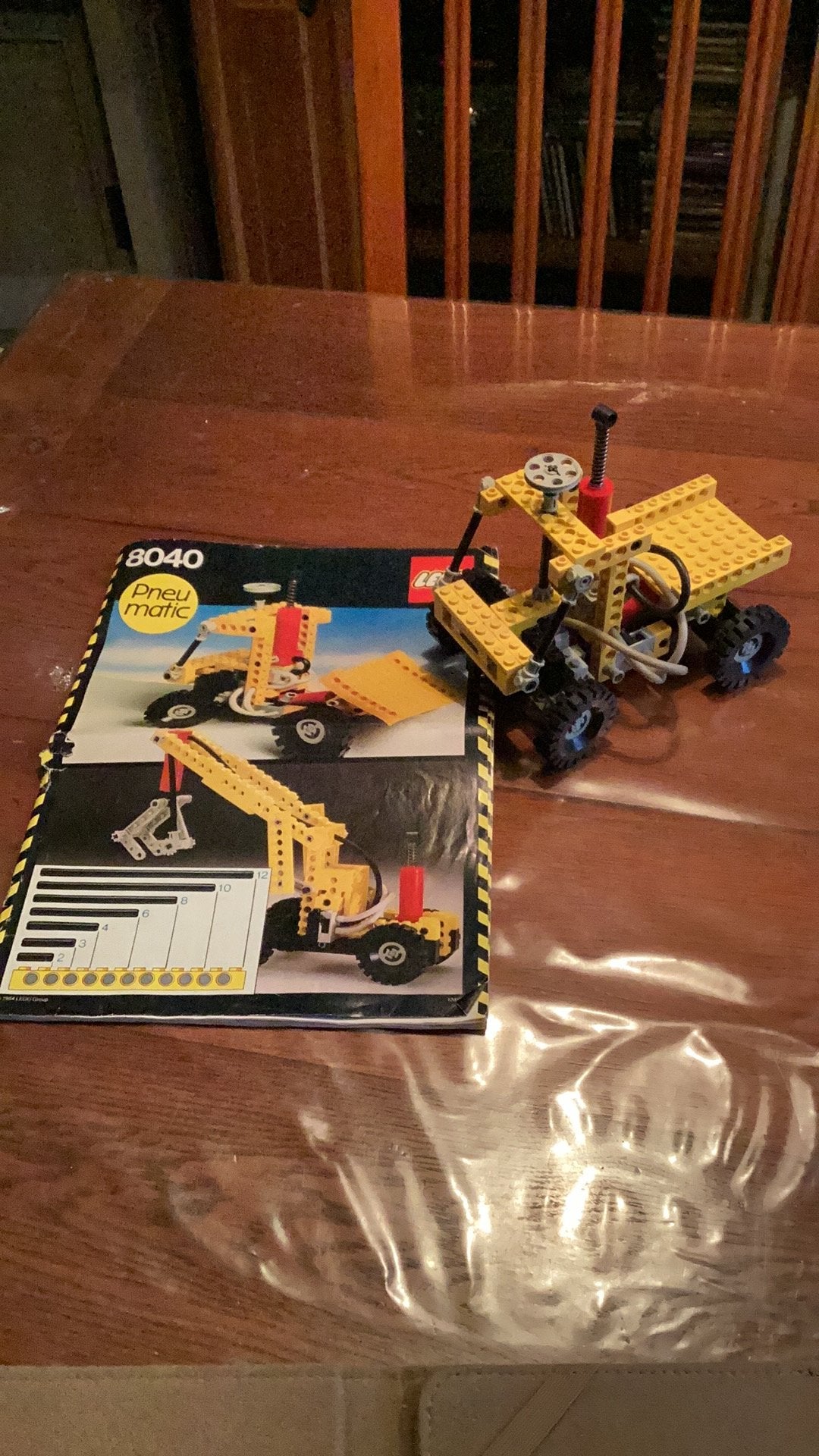 Technic lego set 8040 pneumatic kiepwagen, Lego, Compleet, Ophalen of Verzenden, Zo goed als nieuw