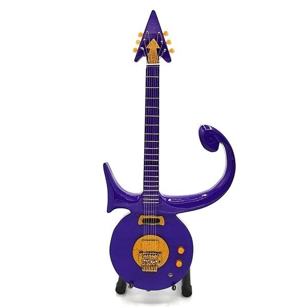Prince purple symbol miniatuur gitaar 25cm mini guitar deco