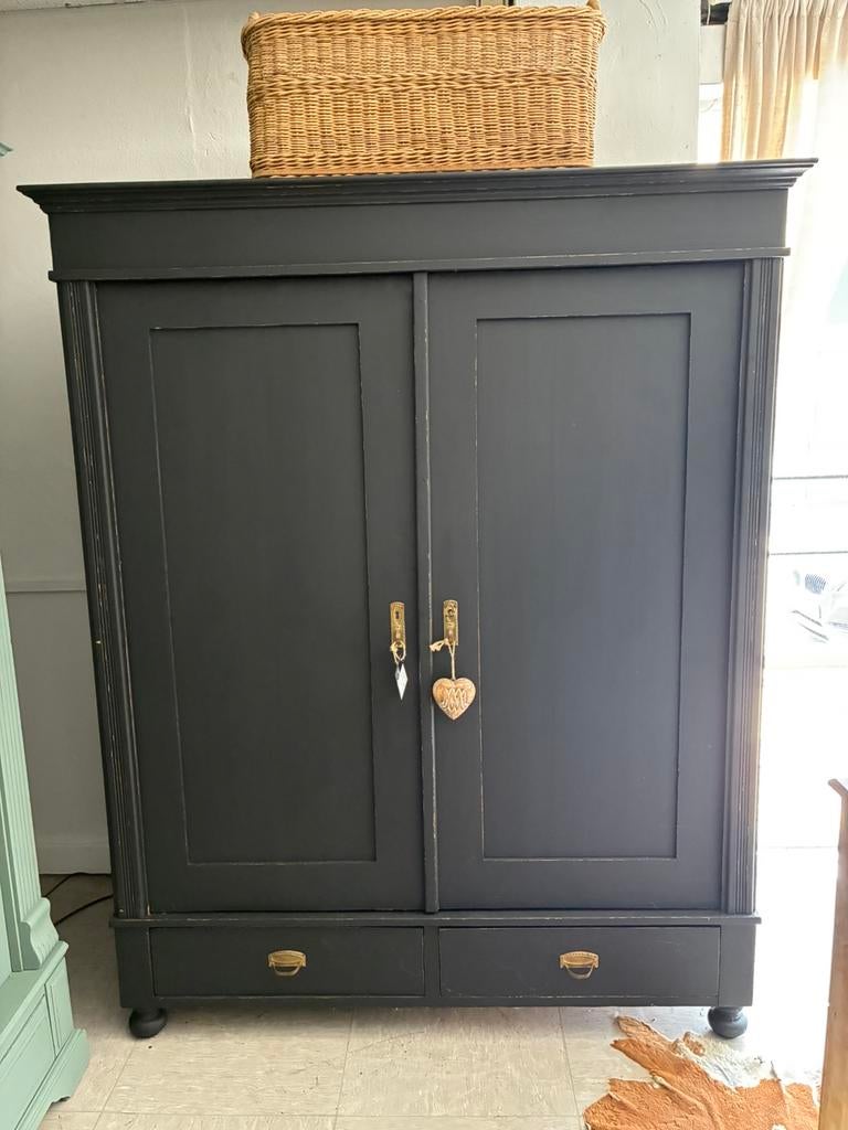 Brocante demontabele kast Noir, 50 tot 70 cm, 105 cm of meer, Ophalen of Verzenden, 100 cm of meer
