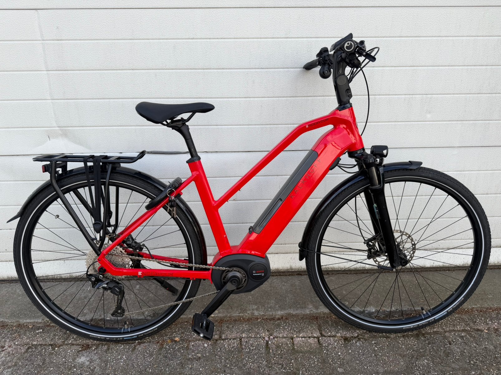 Nieuwstaat Kalkhoff Endeavour elektrische fiets - Bosch CX!, Gebruikt, 47 tot 51 cm, 50 km per accu of meer, Ophalen