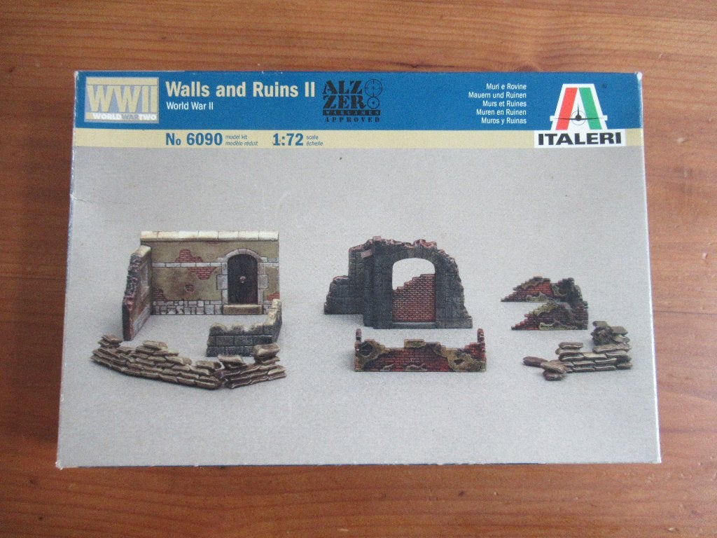 Walls and Ruins #2 (Italeri 1/72), Ophalen of Verzenden, Zo goed als nieuw, 1:50 of kleiner, Diorama