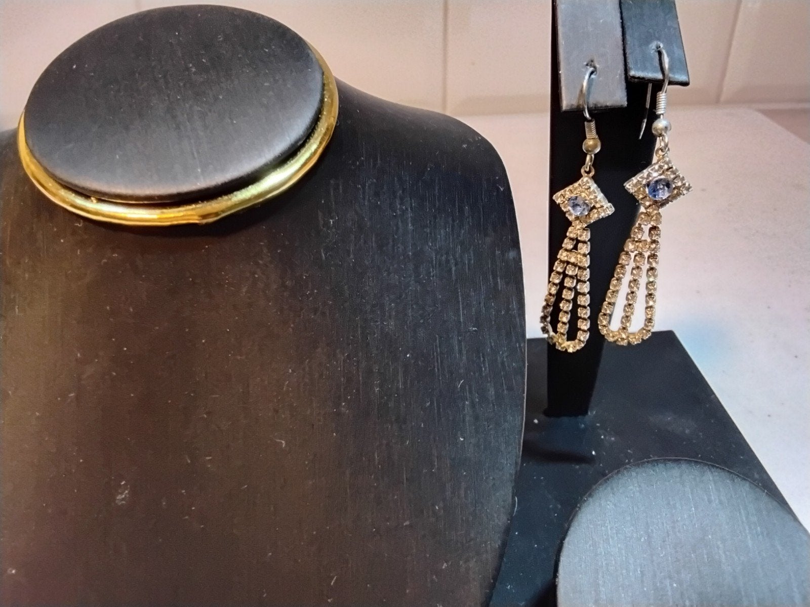 mooie strass oorbellen, Ophalen of Verzenden, Zo goed als nieuw, Overige materialen