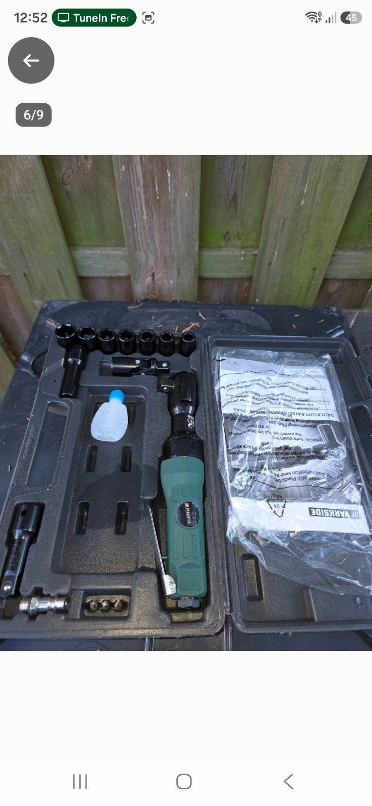 Parkside pneumatische ratel met doppen set compressor nieuw, Ophalen of Verzenden, Zo goed als nieuw, Sleutel/ratel, Parkside