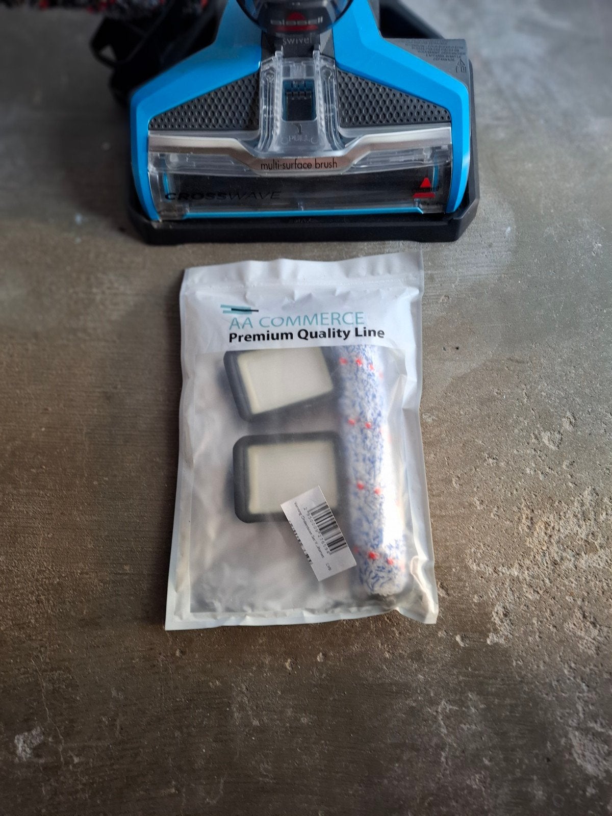 Bisell scrobmachine voor tegels en grindvloeren, Ophalen, Dweilemmer, -bak, of -wagen