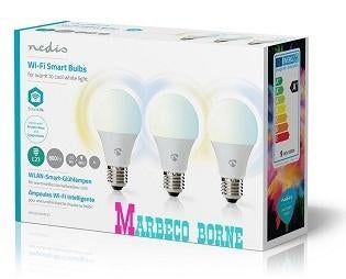 SmartLife Wi-Fi Smart LED-lamp, Warm tot Koud Wit,E27 3-pack, Huis en Inrichting, Minder dan 30 watt, Nieuw, Info@marbeco.nl, Nedis SmartLife
