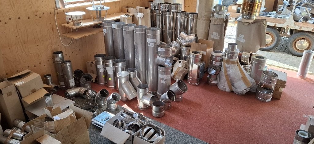 Moet nu weg!  RVS rookgasafvoer-onderdelen, 100 tot 250 mm, Overige typen, Nieuw, Ophalen of Verzenden