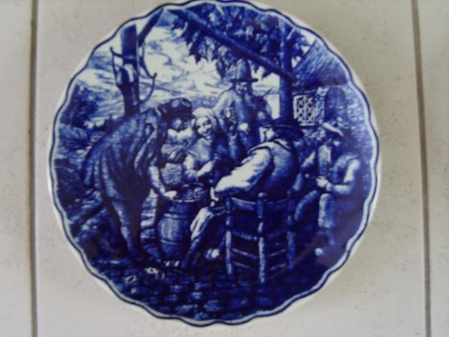 Boch Blauw bord Delfs, Ophalen of Verzenden