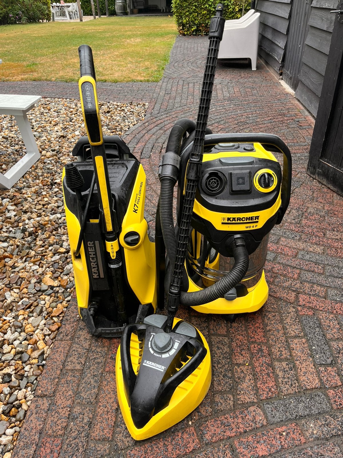 Kärcher WD6P bouwstofzuiger +Kärcher K7 Premium Full Control, Tuin en Terras, Hogedrukreinigers, Ophalen, Zo goed als nieuw, Elektrisch