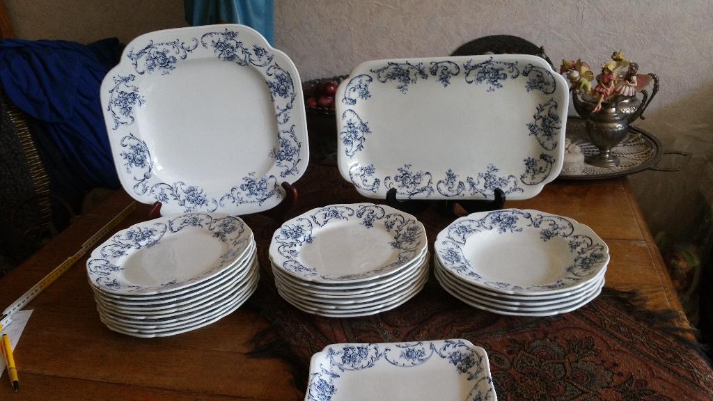 Prachtige gave serviesdelen P REGOUT ORTUS 1896, Antiek en Kunst, Antiek | Servies los, Ophalen of Verzenden