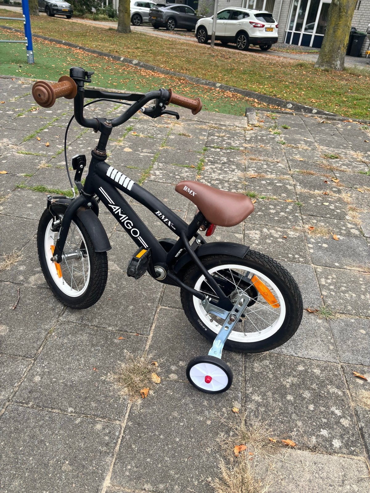 Amigo BMX 14 inch kinderfiets - Zo goed als nieuw, Ophalen of Verzenden, Zo goed als nieuw, Terugtraprem, Minder dan 16 inch