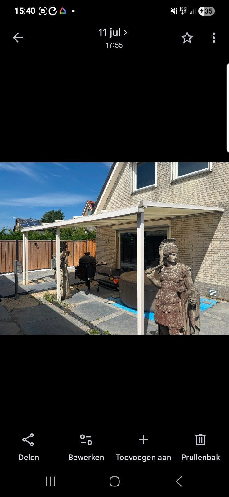 Aluminium overkapping, Ophalen, Gebruikt, Veranda