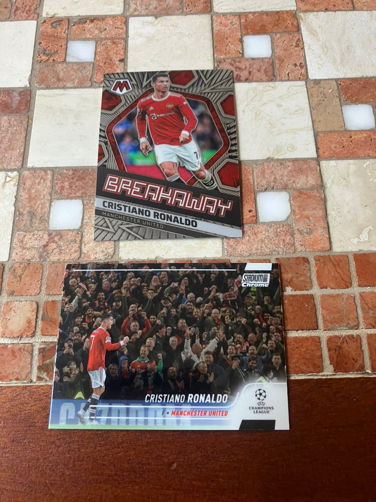 Cristiano Ronaldo panini man u 2x, Ophalen of Verzenden, Zo goed als nieuw, Buitenlandse clubs, Poster, Plaatje of Sticker