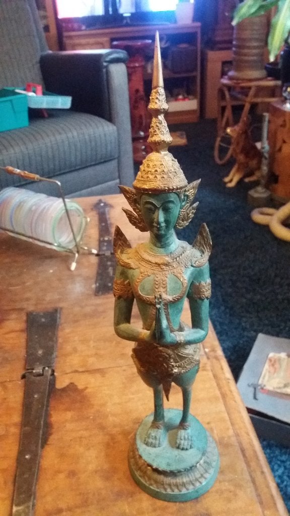 bronzen thaise godin, Ophalen of Verzenden