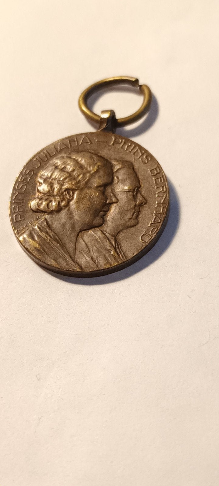 Herdenkingspenning Juliana & Bernhard 1937, Postzegels en Munten, Penningen en Medailles, Ophalen of Verzenden
