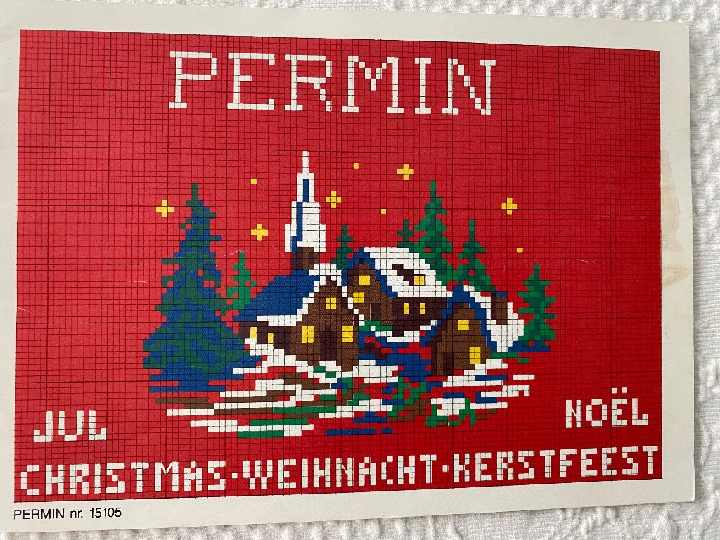 PERMIN borduurboekje voor de kerst, Hobby en Vrije tijd, Verzenden, Zo goed als nieuw, Handborduren, Patroon