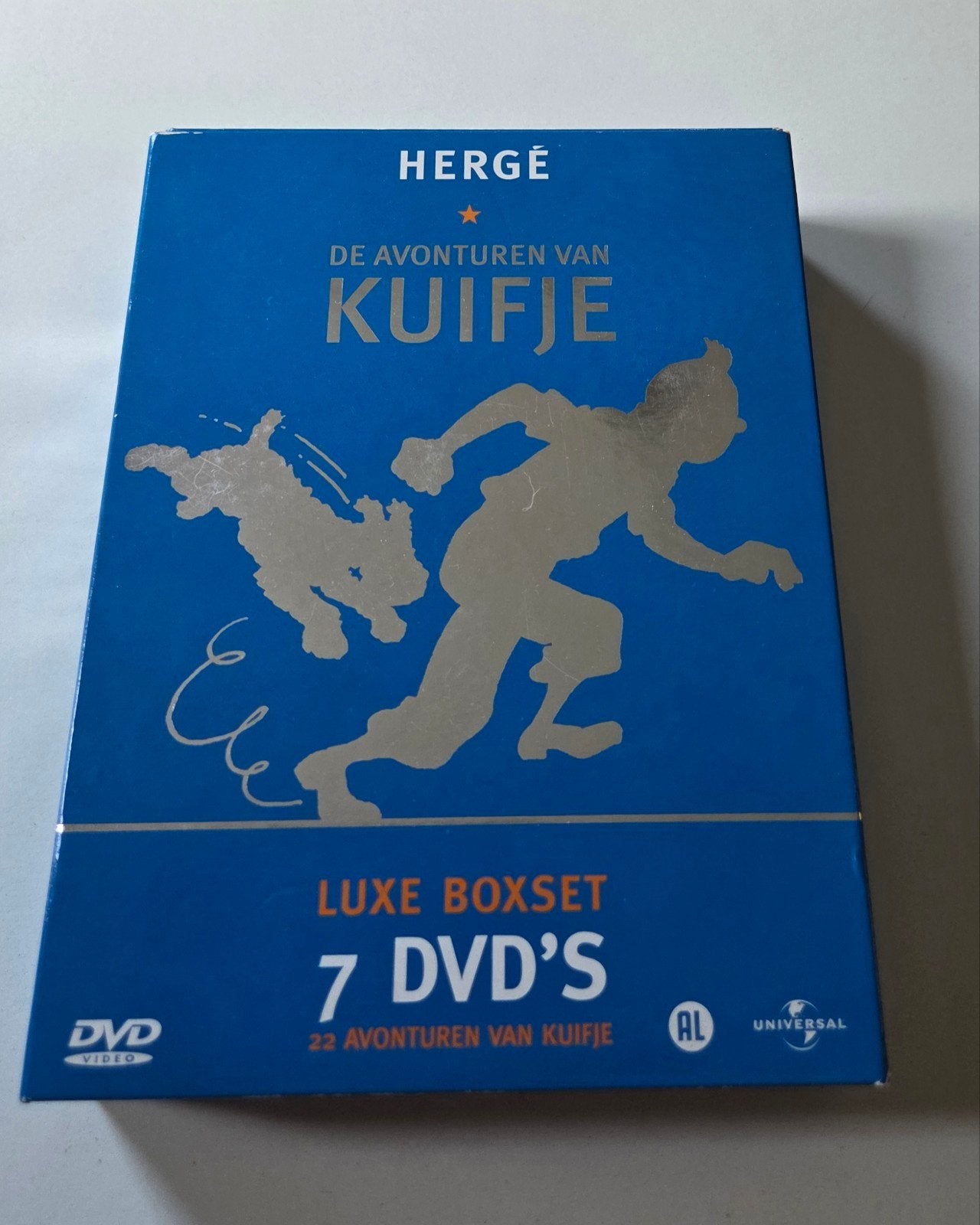 de complete avonturen van Kuifje op 7 dvd's Luxe Boxset, Europees, Tekenfilm, Alle leeftijden, Zo goed als nieuw