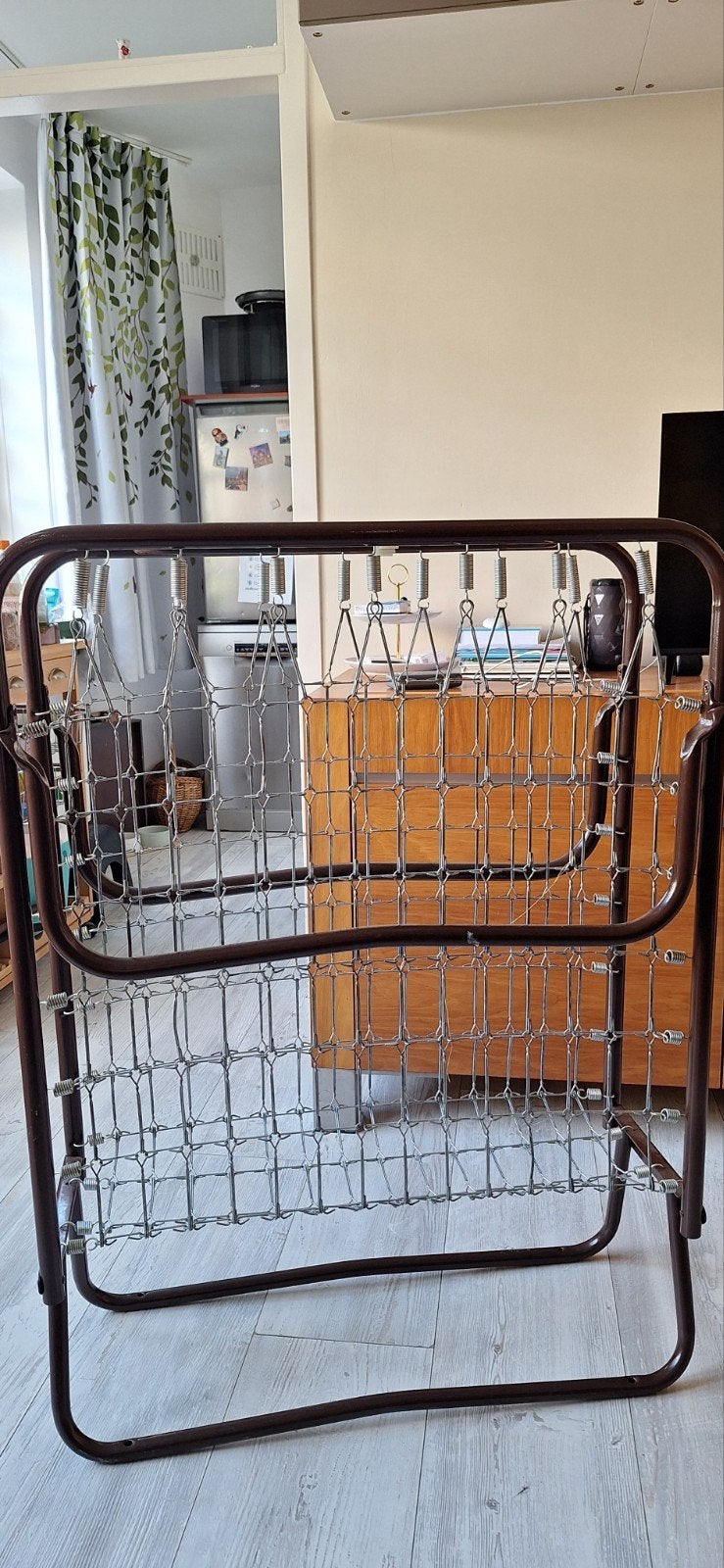 Opklapbaar bedframe met spiraalbodem, Ophalen, Gebruikt, Eenpersoons, 190 cm of minder