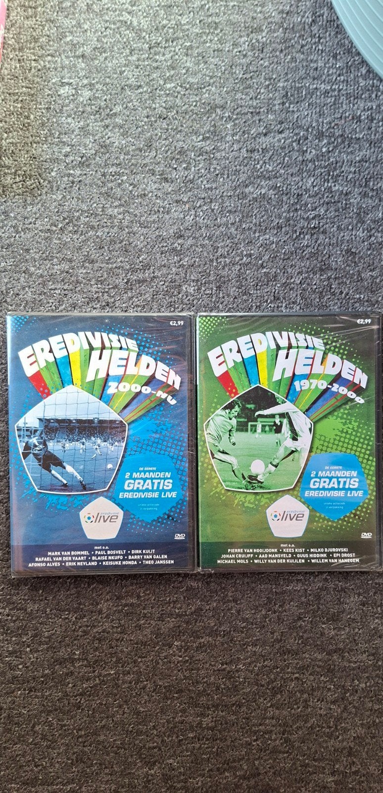 Eredivisie Helden DVD's: 1970-2000 & 2000-NU, Ophalen, Alle leeftijden, Voetbal, Nederlands