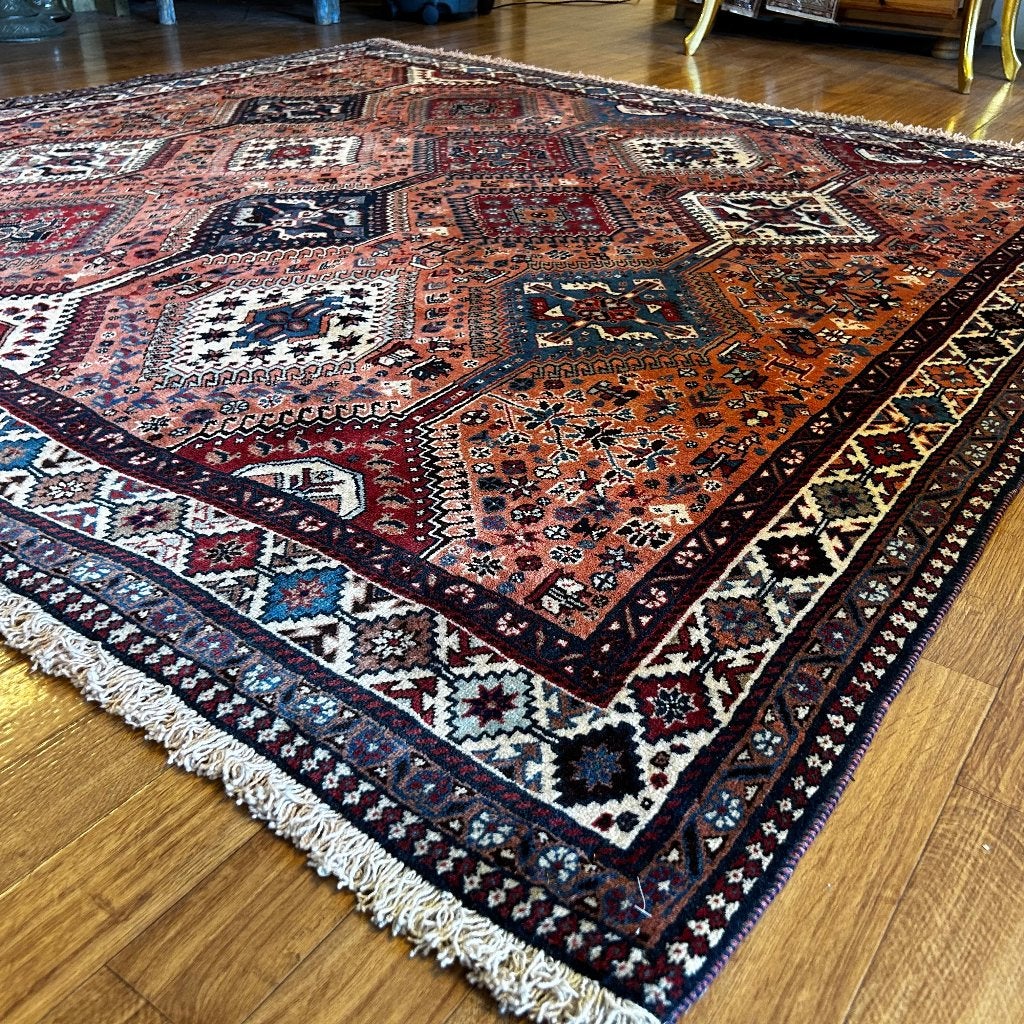 perzisch tapijt yalameh – 205 x 205 cm - Gratis bezorgd, TTM Wonen, Meubels – (Perzische) Tapijten en Woonaccessoires, Vierkant