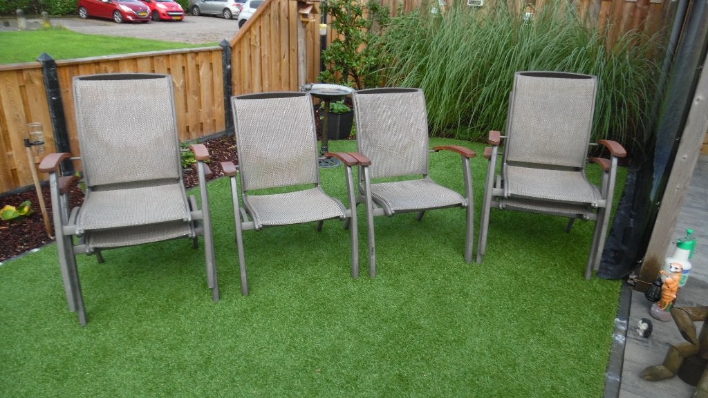 Hartman tuinstoelen, Ophalen, Gebruikt, Metaal, Stapelbaar