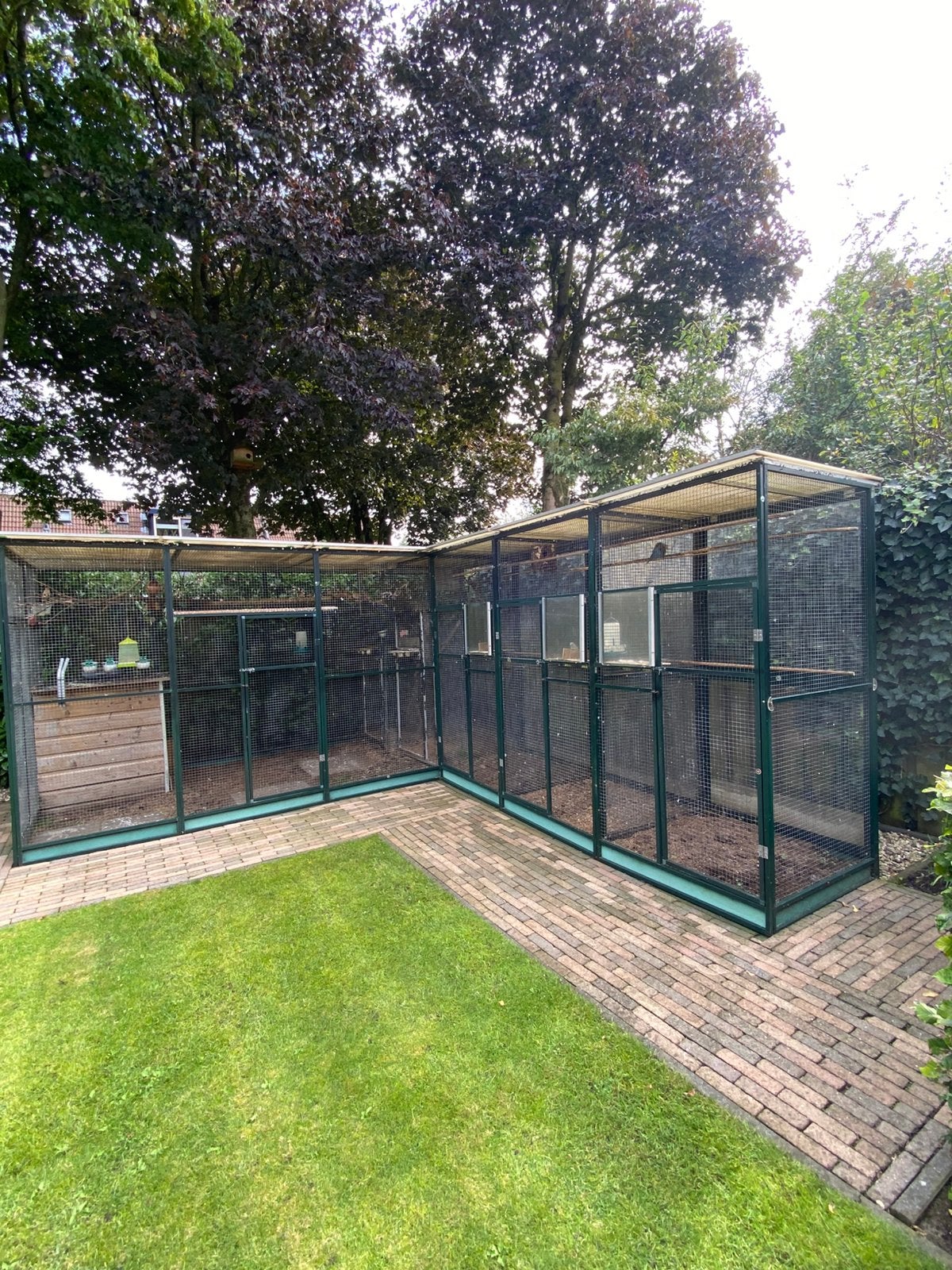 Voliere aluminium met voorzetramen., Ophalen, Metaal, Volière