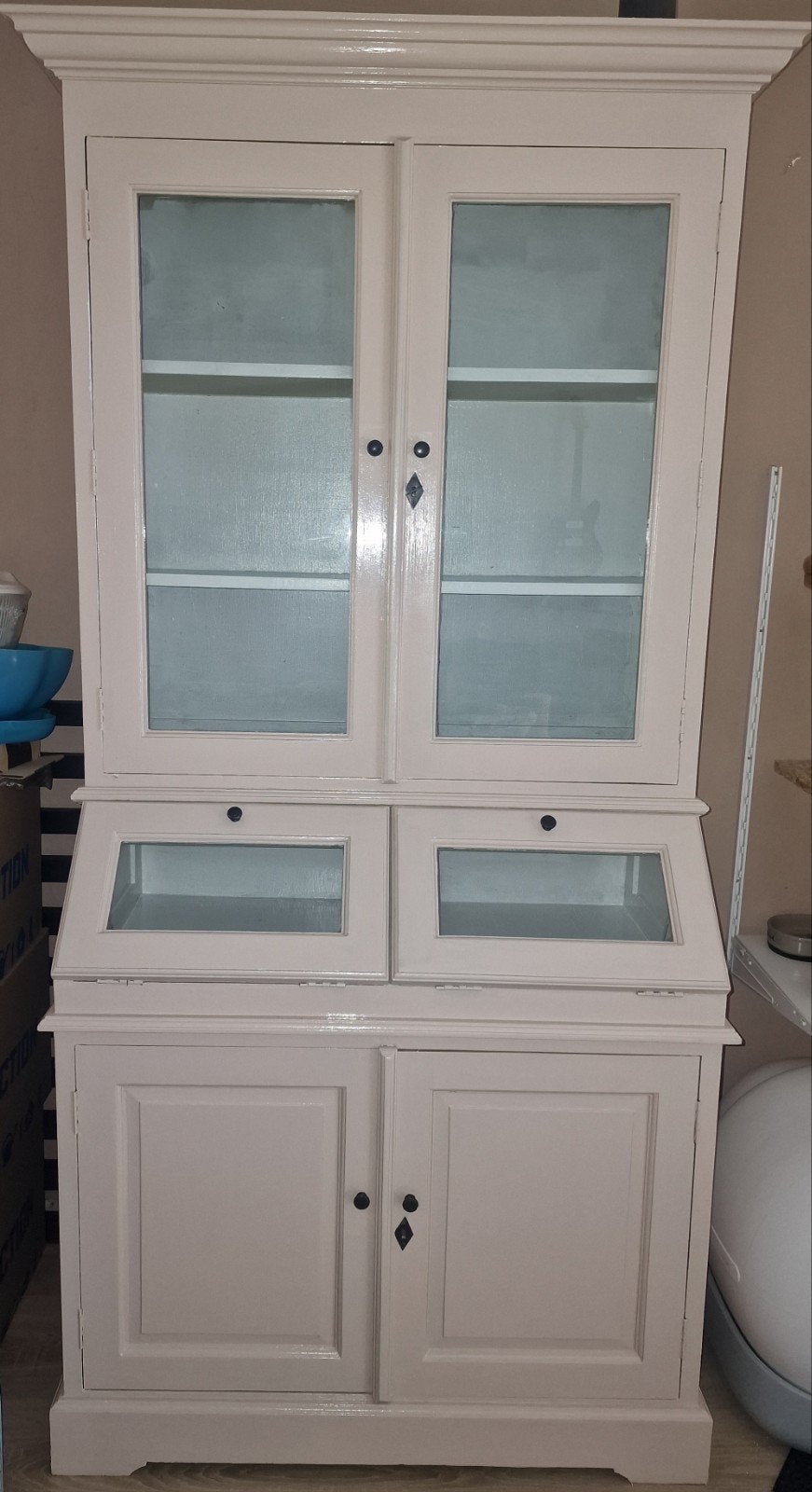 buffetkast/vitrinekast, Huis en Inrichting, Kasten | Buffetkasten, Ophalen, Gebruikt, 25 tot 50 cm, 200 cm of meer