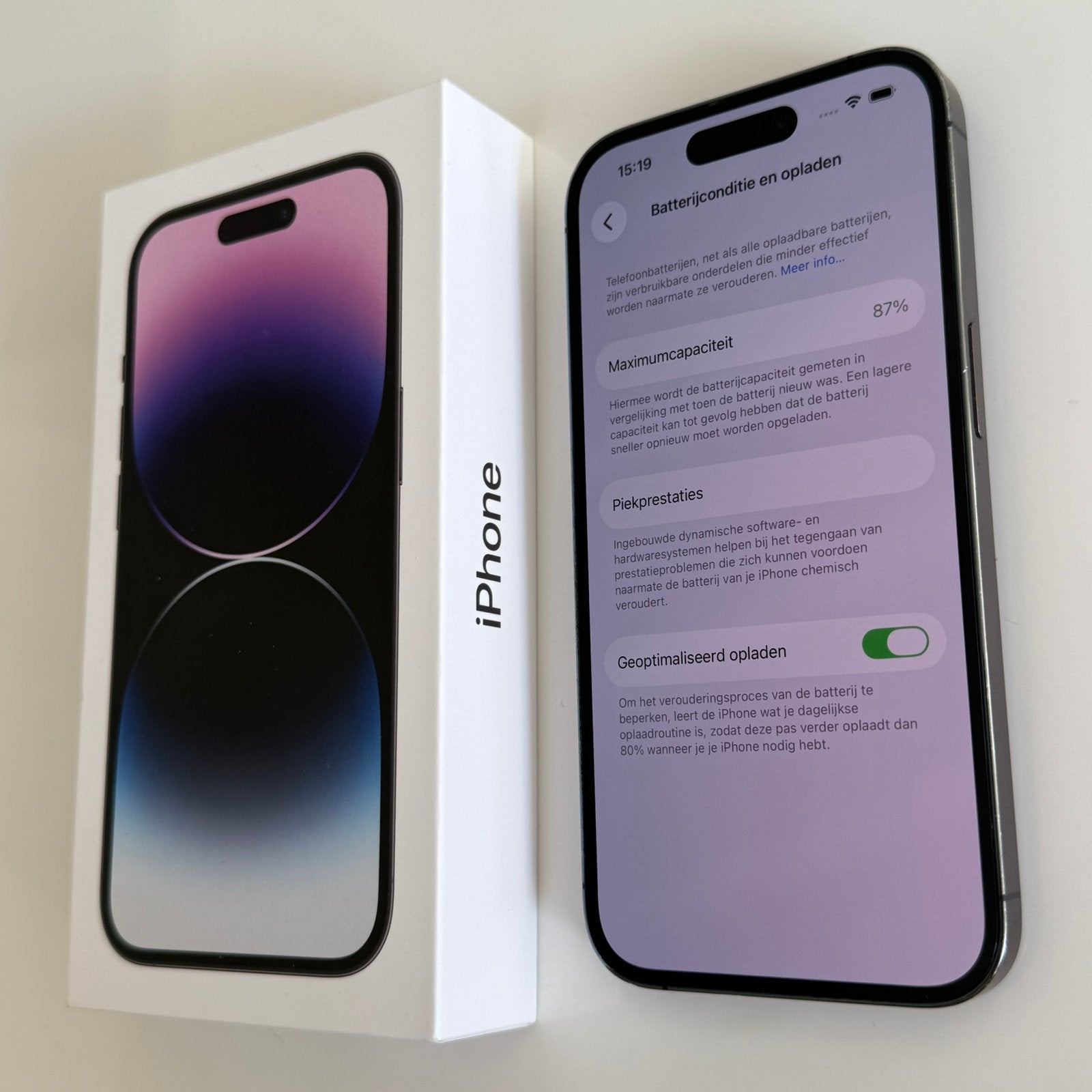 iPhone 14 Pro, Info@iphonereparatiebollenstreek.nl, Paars, Ophalen of Verzenden, Zo goed als nieuw