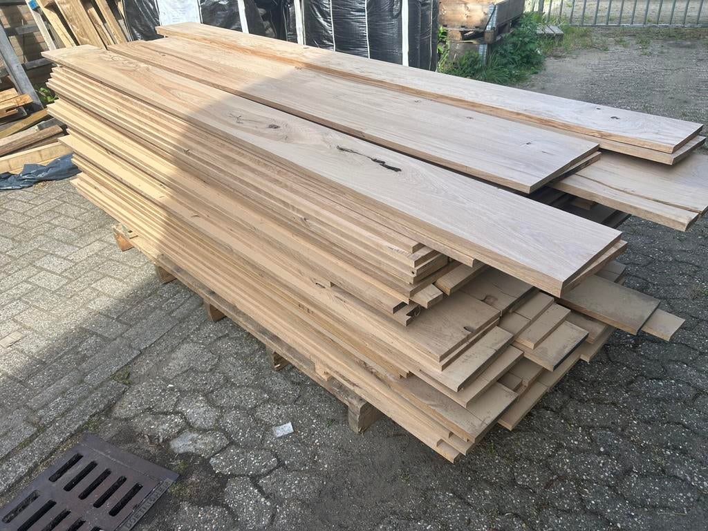 Eiken planken b keus 20 mm dikte, Tuin en Terras, Palen, Balken en Planken, Ophalen of Verzenden, Zo goed als nieuw, 250 cm of meer