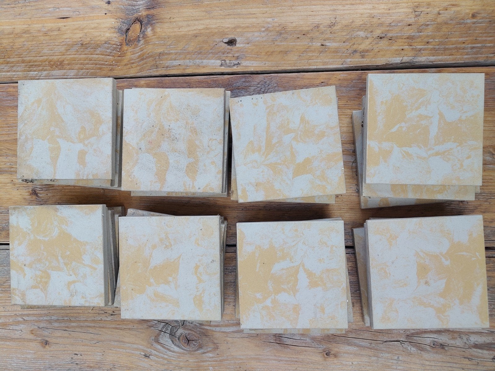 Mosa holland tegels met geel marmerpatroon 10x10, Ophalen, Gebruikt, Minder dan 20 cm, Minder dan 20 cm