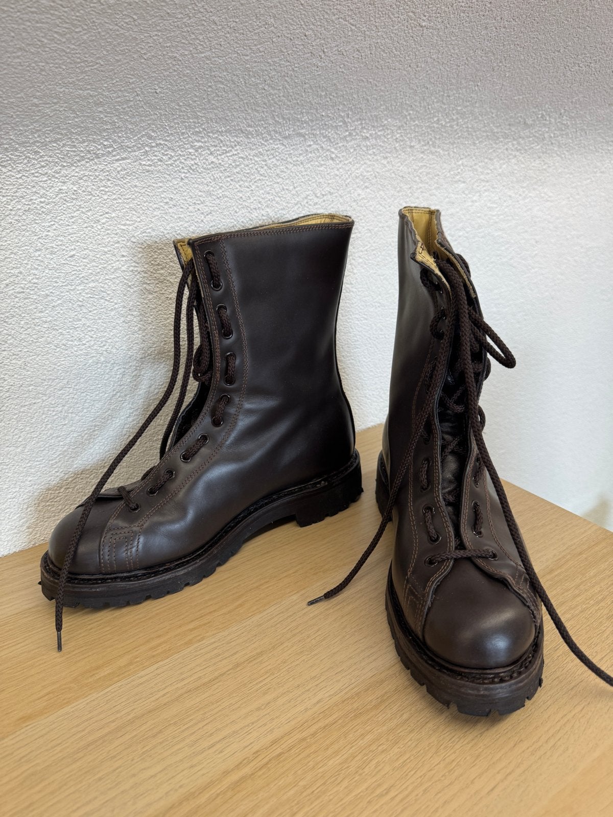 Nieuwe originele Italiaanse legerlaarzen Ligmar, maat 40, Ophalen of Verzenden, Nieuw, Bruin, Boots