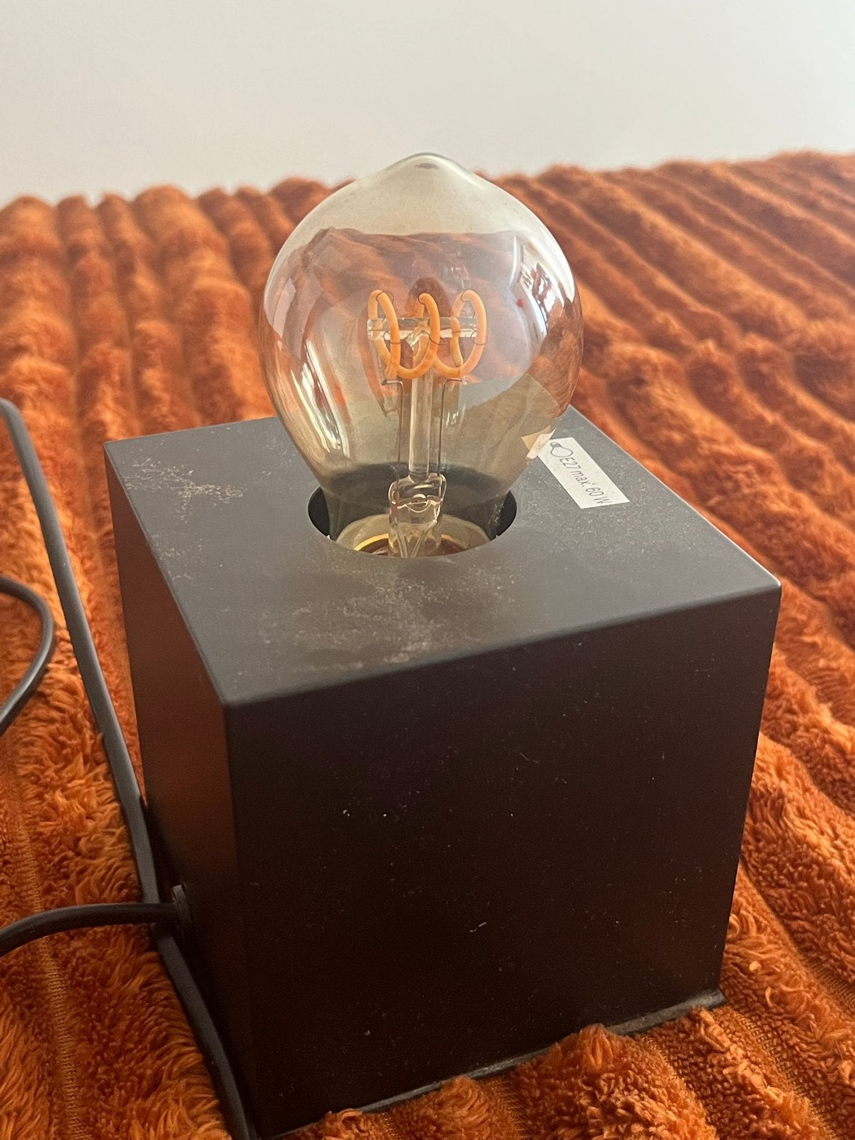 Karwei Tafellamp Lex Zwart E27 max. 60W, Ophalen, Gebruikt, E27 (groot), Modern