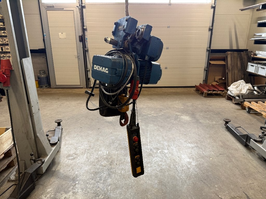 Demag elektrische kettingtakel 1000kg + elektrische loopkat, Ophalen, Gebruikt, Elektrisch