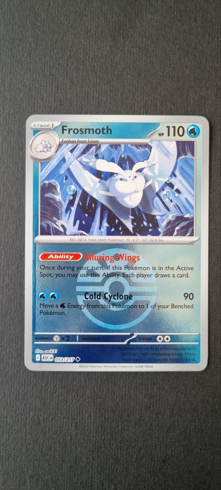 Frosmoth Pokeball XASC 053/217, Ophalen of Verzenden, Zo goed als nieuw, Losse kaart
