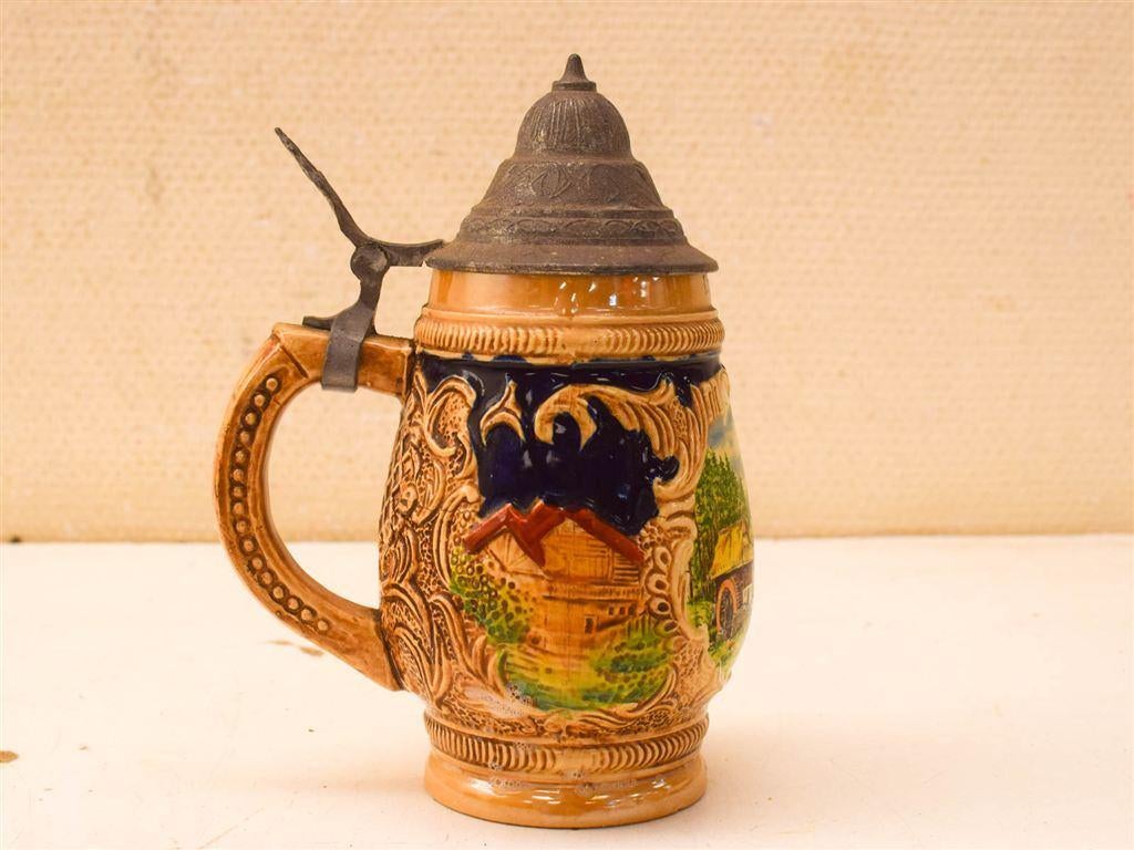 Duitse Bier Pul 51608, Ophalen of Verzenden, Gebruikt, Aardewerk, Bord(en)