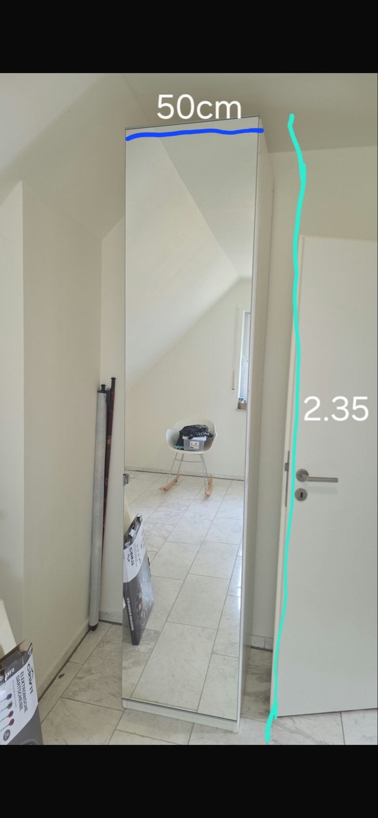 Spiegelkast gratis af te halen in Gronau, Huis en Inrichting, Ophalen, Minder dan 50 cm, Gebruikt, 200 cm of meer