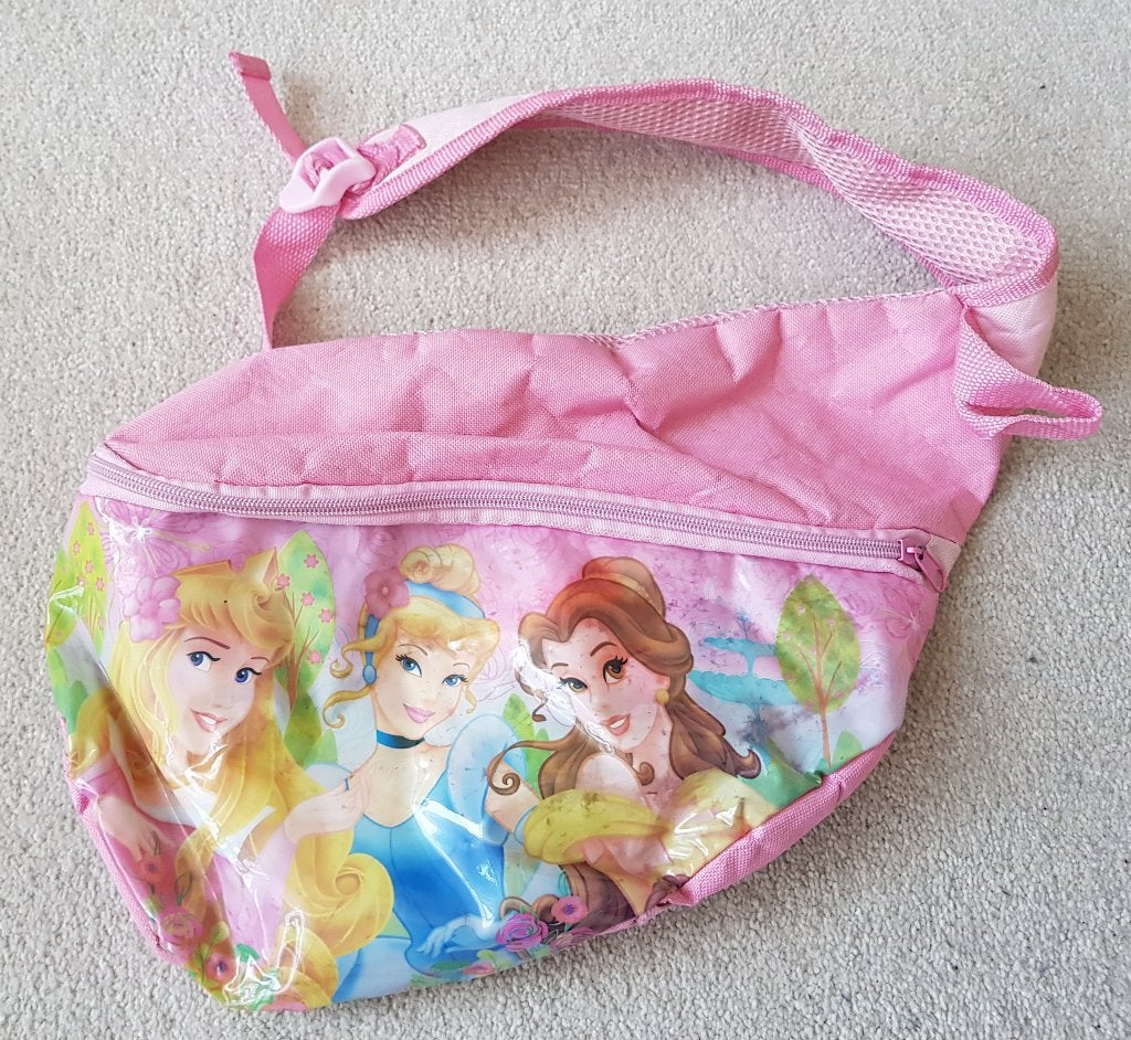 Prinsessen rugtas asymmetrisch roze schooltas prinses tassen, Gebruikt, Minder dan 30 cm, Roze, Verzenden