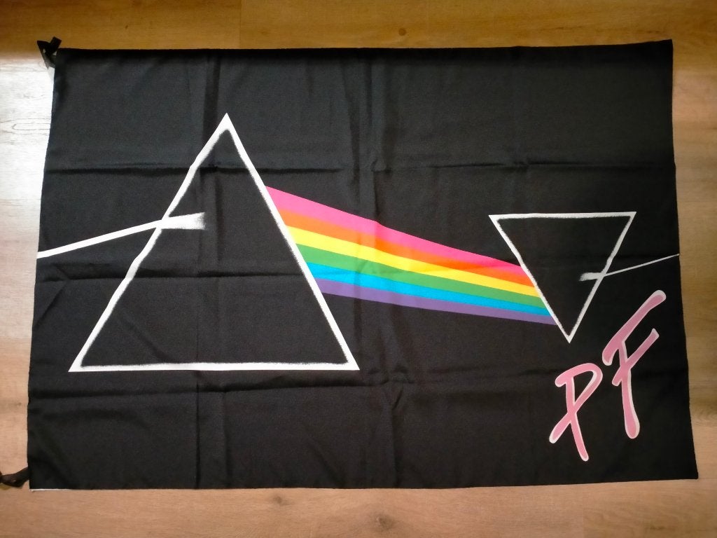 Pink Floyd dark side of the Moon vintage vlag RARE rock PF, Verzamelen, Muziek, Artiesten en Beroemdheden, Ophalen of Verzenden