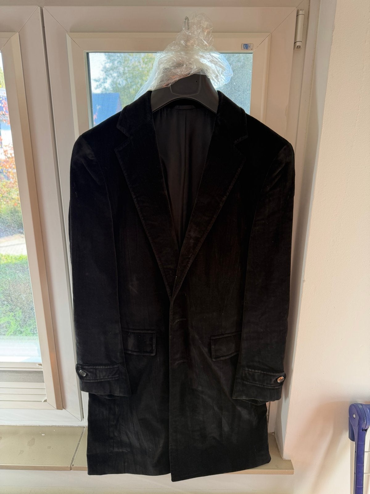 Hugo Boss Zwarte Fluweel Jas - Maat L, Ophalen of Verzenden, Zo goed als nieuw, Maat 52/54 (L), Zwart
