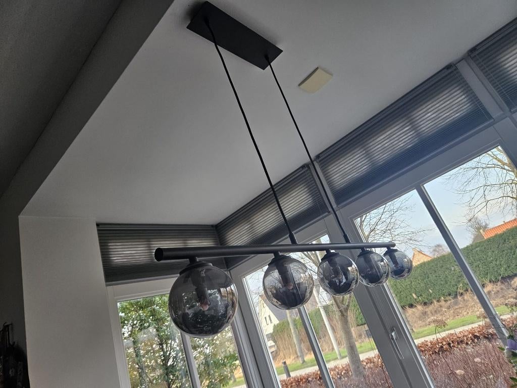Set moderne verlichting - zwart glas, Ophalen, Modern, Minder dan 50 cm, Glas
