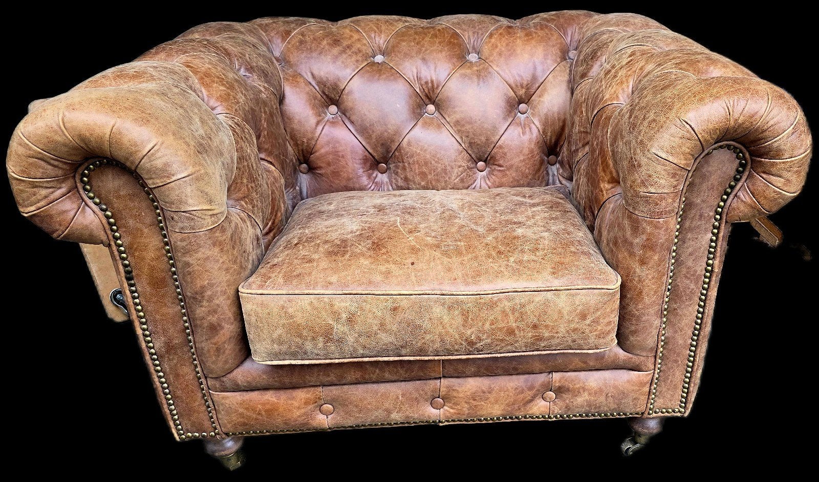 Chesterfield vintage fauteuil + BEZORGING GRATIS