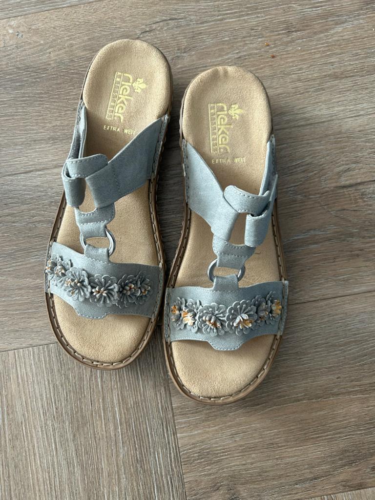 Rieker sandalen - Grijs - maat 39, Ophalen, Nieuw, Grijs, Sandalen of Muiltjes